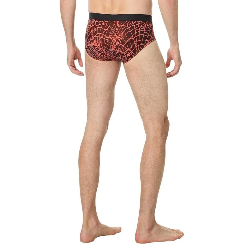 MeUndies Underwear Men's Medium Black Coral Printed Elastic Waist Brief QLW129